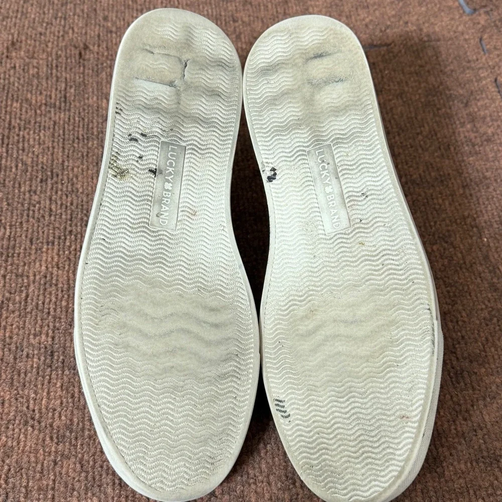 Lucky Brand Laddix Mens 10M Gray Knit‎ Lace Up Low Top Sneakers LP-LADDIX